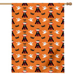 Cartoon Dracula Pattern Print House Flag