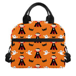 Cartoon Dracula Pattern Print Insulated Lunch Bag
