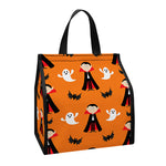 Cartoon Dracula Pattern Print Insulated Lunch Tote
