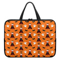 Cartoon Dracula Pattern Print Laptop Sleeve With Handle