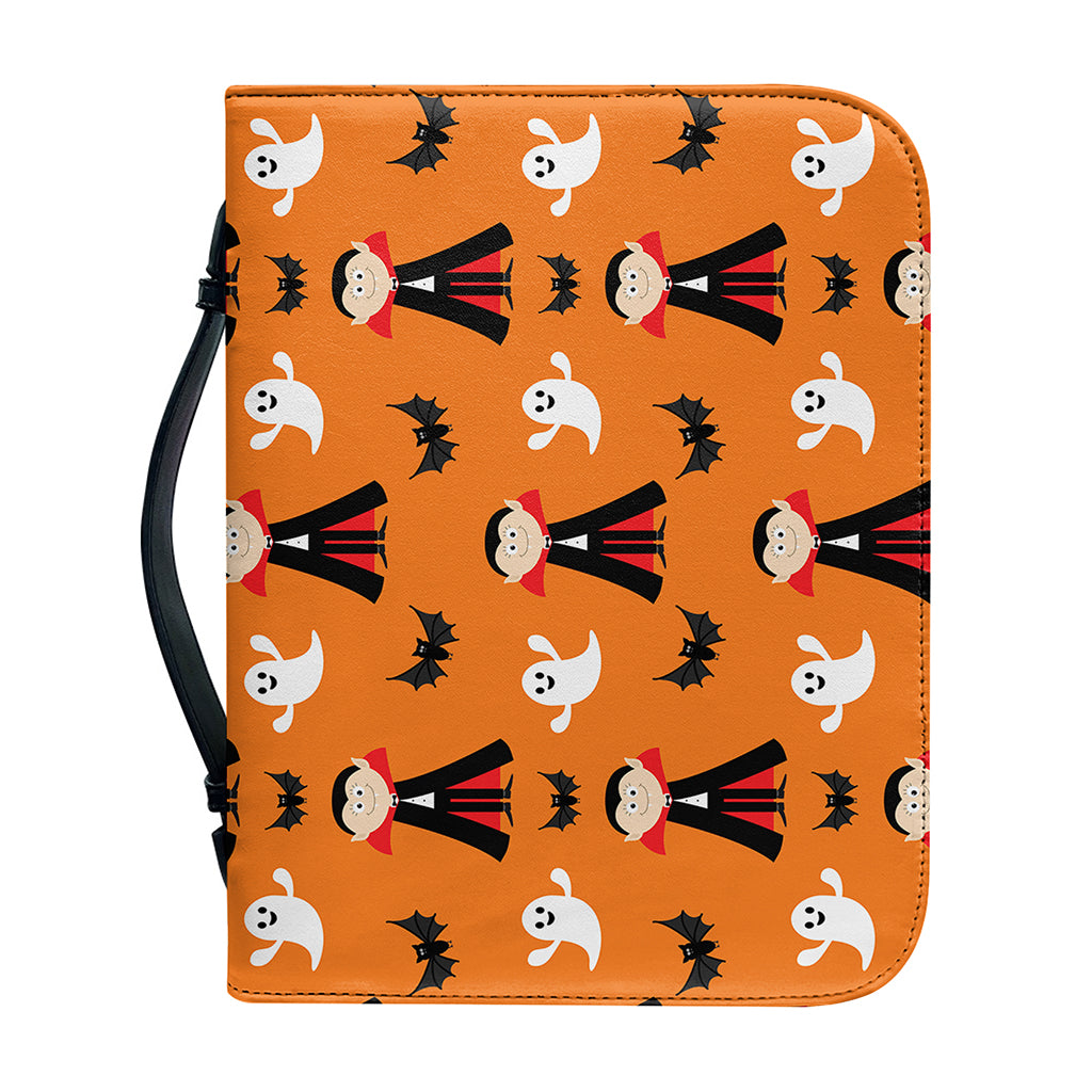 Cartoon Dracula Pattern Print Leather Bible Cover