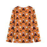 Cartoon Dracula Pattern Print Long Sleeve Short Coat