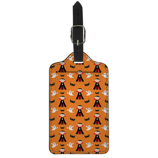 Cartoon Dracula Pattern Print Luggage Tag