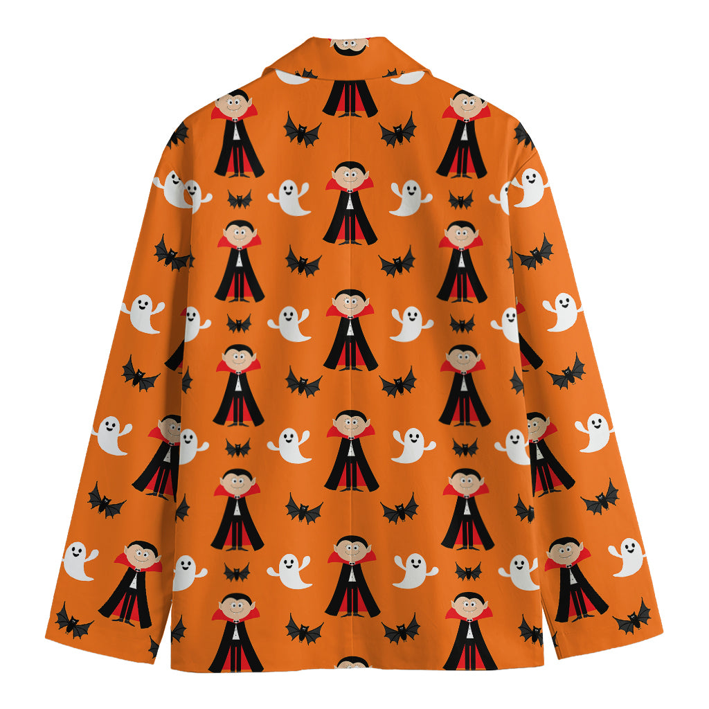 Cartoon Dracula Pattern Print Men's Blazer