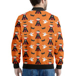 Cartoon Dracula Pattern Print Men's Bomber Jacket