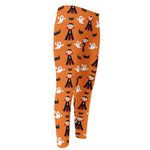 Cartoon Dracula Pattern Print Men's Compression Pants