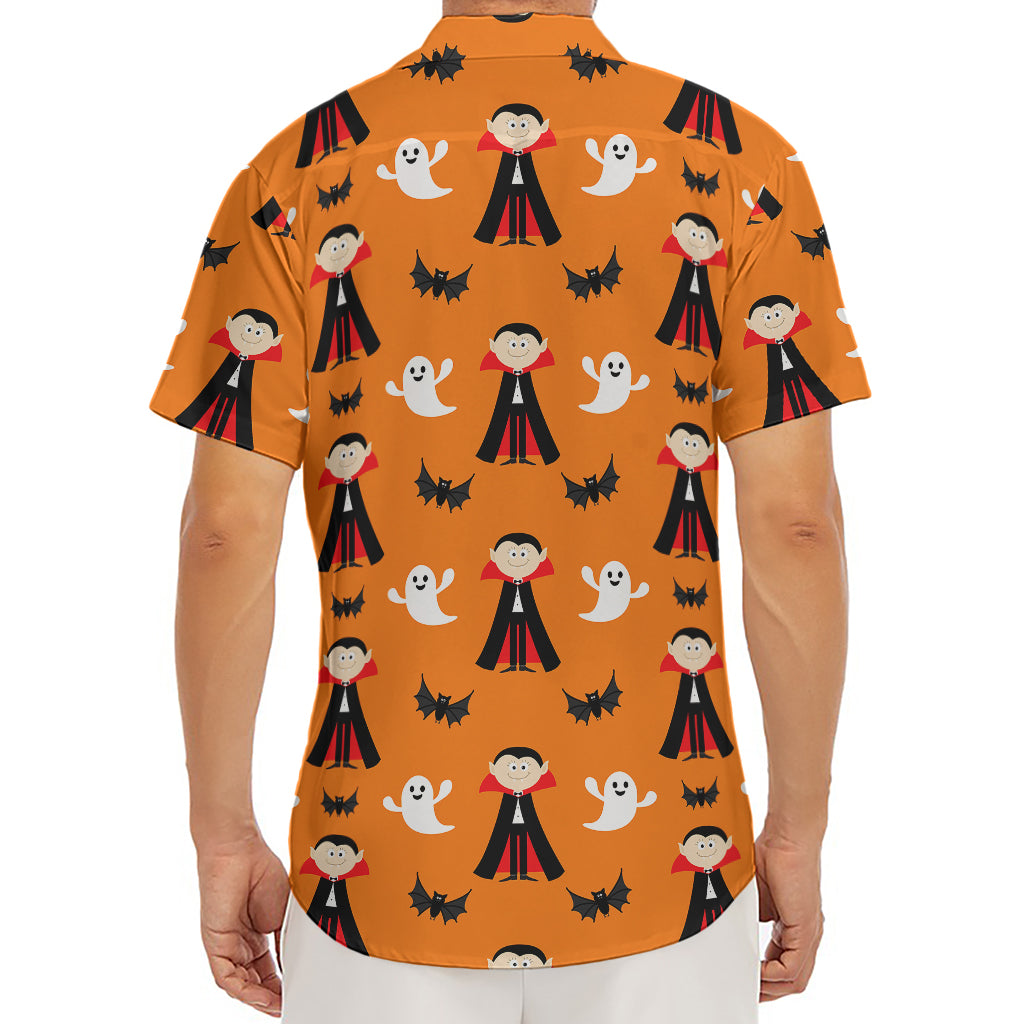 Cartoon Dracula Pattern Print Men's Deep V-Neck Shirt