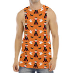 Cartoon Dracula Pattern Print Men's Muscle Tank Top