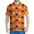 Cartoon Dracula Pattern Print Men's Polo Shirt