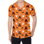 Cartoon Dracula Pattern Print Men's Shirt