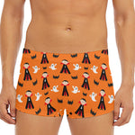 Cartoon Dracula Pattern Print Men's Short Boxer Briefs