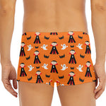 Cartoon Dracula Pattern Print Men's Short Boxer Briefs