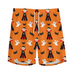 Cartoon Dracula Pattern Print Men's Sports Shorts