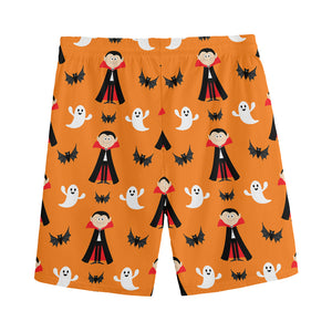 Cartoon Dracula Pattern Print Men's Sports Shorts