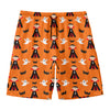 Cartoon Dracula Pattern Print Men's Swim Trunks