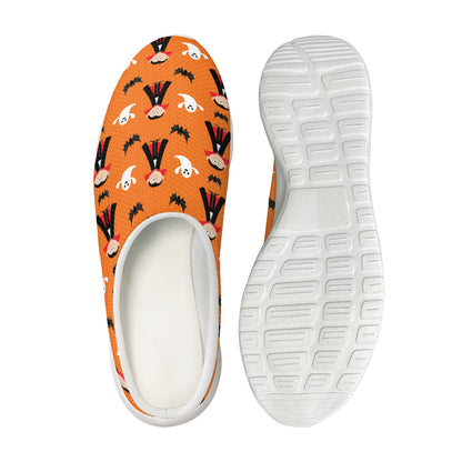 Cartoon Dracula Pattern Print Mesh Casual Shoes