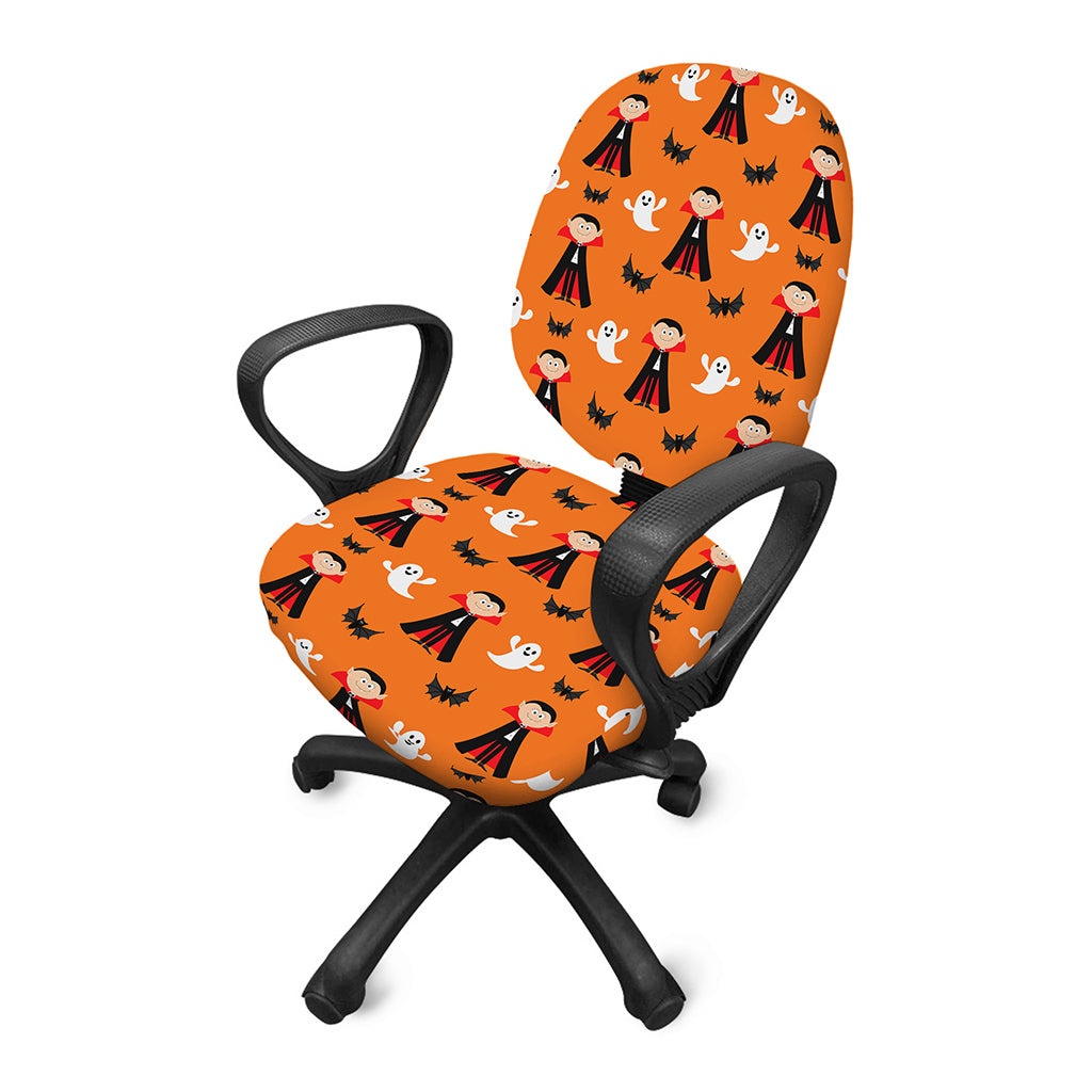 Cartoon Dracula Pattern Print Office Chair Cover