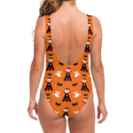 Cartoon Dracula Pattern Print One Piece Swimsuit