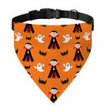Cartoon Dracula Pattern Print Over The Collar Dog Bandana