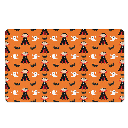 Cartoon Dracula Pattern Print Polyester Doormat