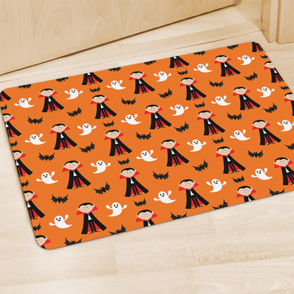 Cartoon Dracula Pattern Print Polyester Doormat