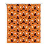 Cartoon Dracula Pattern Print Polyester Shower Curtain