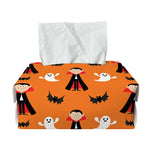 Cartoon Dracula Pattern Print Rectangle Tissue Box Cover