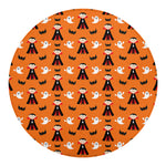 Cartoon Dracula Pattern Print Round Blanket