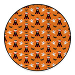 Cartoon Dracula Pattern Print Round Floor Mat