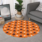 Cartoon Dracula Pattern Print Round Rug