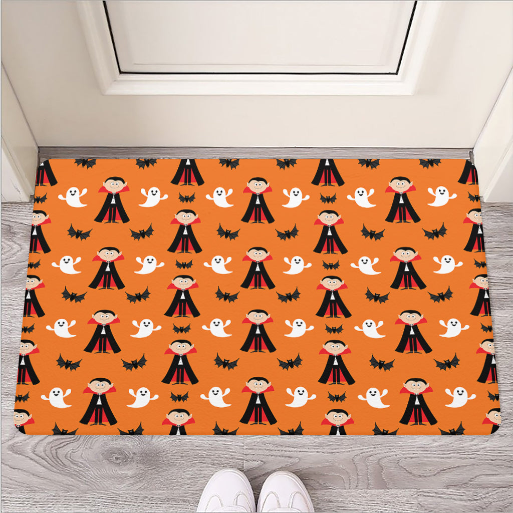 Cartoon Dracula Pattern Print Rubber Doormat