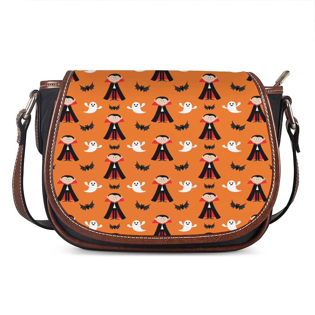 Cartoon Dracula Pattern Print Saddle Bag
