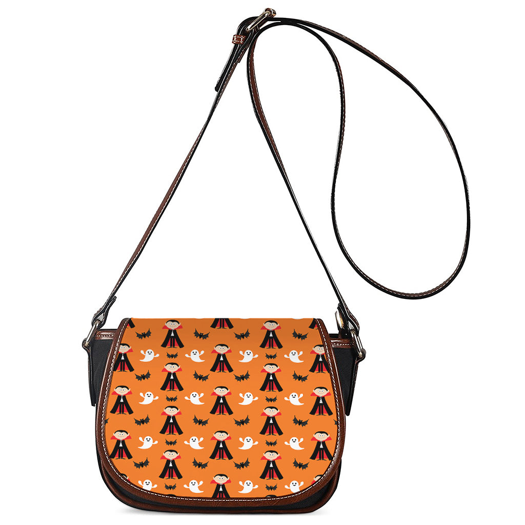 Cartoon Dracula Pattern Print Saddle Bag