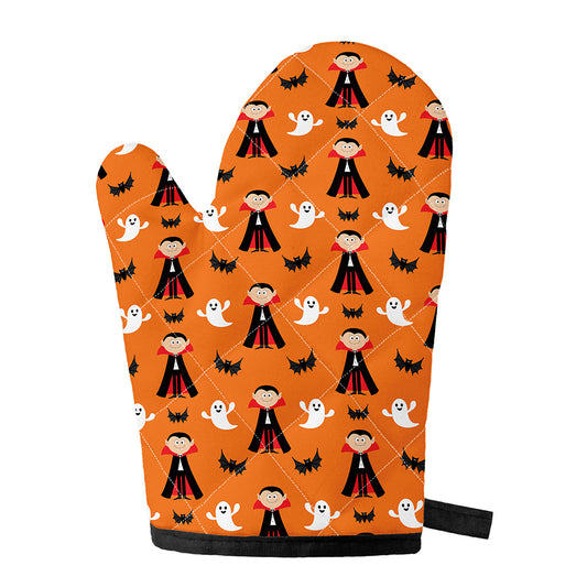 Cartoon Dracula Pattern Print Single Oven Mitt
