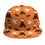 Cartoon Dracula Pattern Print Snapback Cap