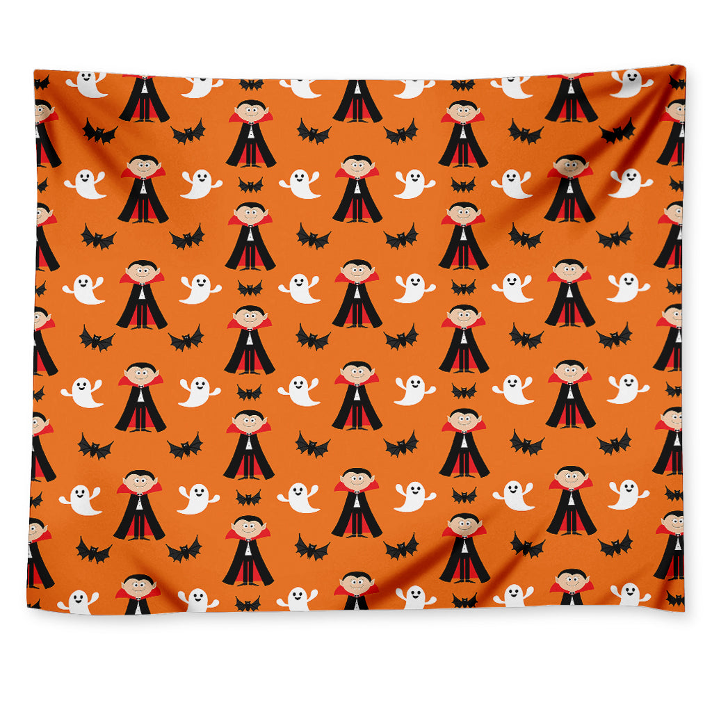 Cartoon Dracula Pattern Print Tapestry