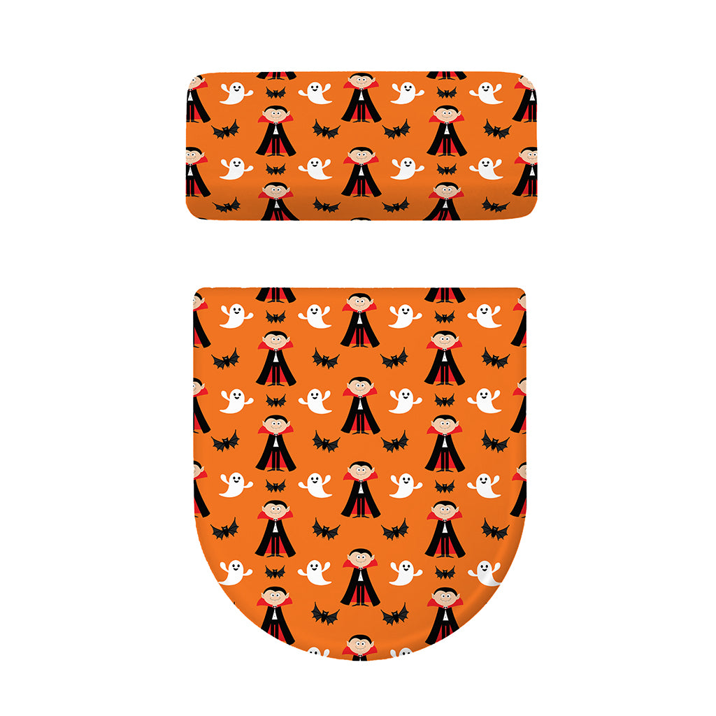 Cartoon Dracula Pattern Print Toilet Lid And Tank Cover Set