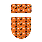 Cartoon Dracula Pattern Print Toilet Lid And Tank Cover Set