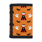 Cartoon Dracula Pattern Print Trifold Wallet