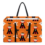 Cartoon Dracula Pattern Print Utility Tote Bag