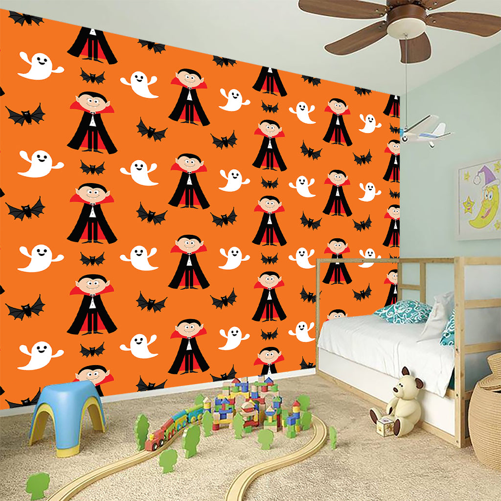 Cartoon Dracula Pattern Print Wall Sticker