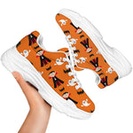 Cartoon Dracula Pattern Print White Chunky Shoes