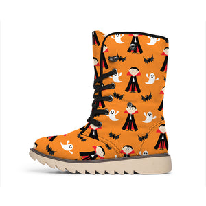 Cartoon Dracula Pattern Print Winter Boots