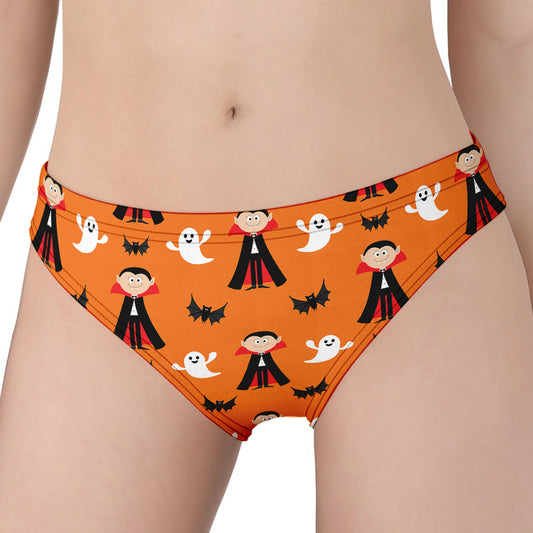 Cartoon Dracula Pattern Print Women's Panties