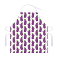 Cartoon Eggplant Pattern Print Adjustable Apron