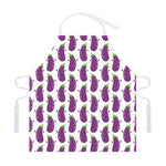 Cartoon Eggplant Pattern Print Adjustable Apron