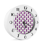 Cartoon Eggplant Pattern Print Alarm Clock