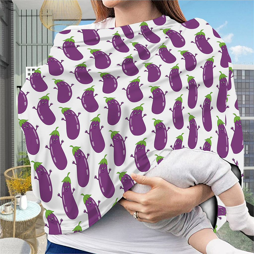 Cartoon Eggplant Pattern Print Baby Seat Cover