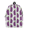 Cartoon Eggplant Pattern Print School Backpack