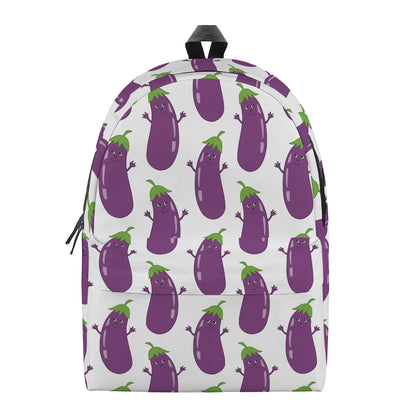 Cartoon Eggplant Pattern Print Backpack